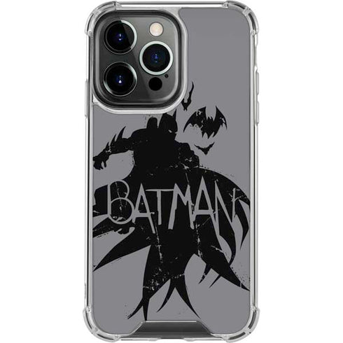 DC Comics Batman Silhouette Art iPhone 16 Pro Clear Case
